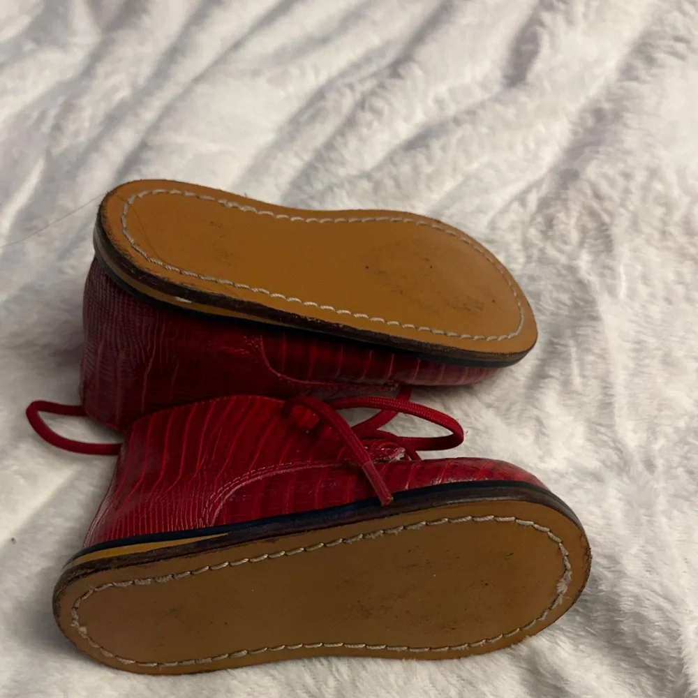 Chic Red Kids Dress Shoes